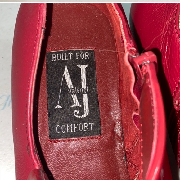 AJ Valenci Built for Comfort Leather Shoes Red, size 12.5 W, fits a size 13 - Picture 9 of 9